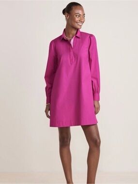 Vineyard Vines Corduroy Popover Dress M Dahlia NWT Whale Puff Sleeve Preppy